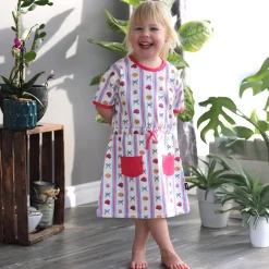 Kids Birdz Flower Stripe Dress 2-10y