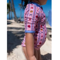 Kids Birdz Flower Stripe Uv Swimsuit 2-10