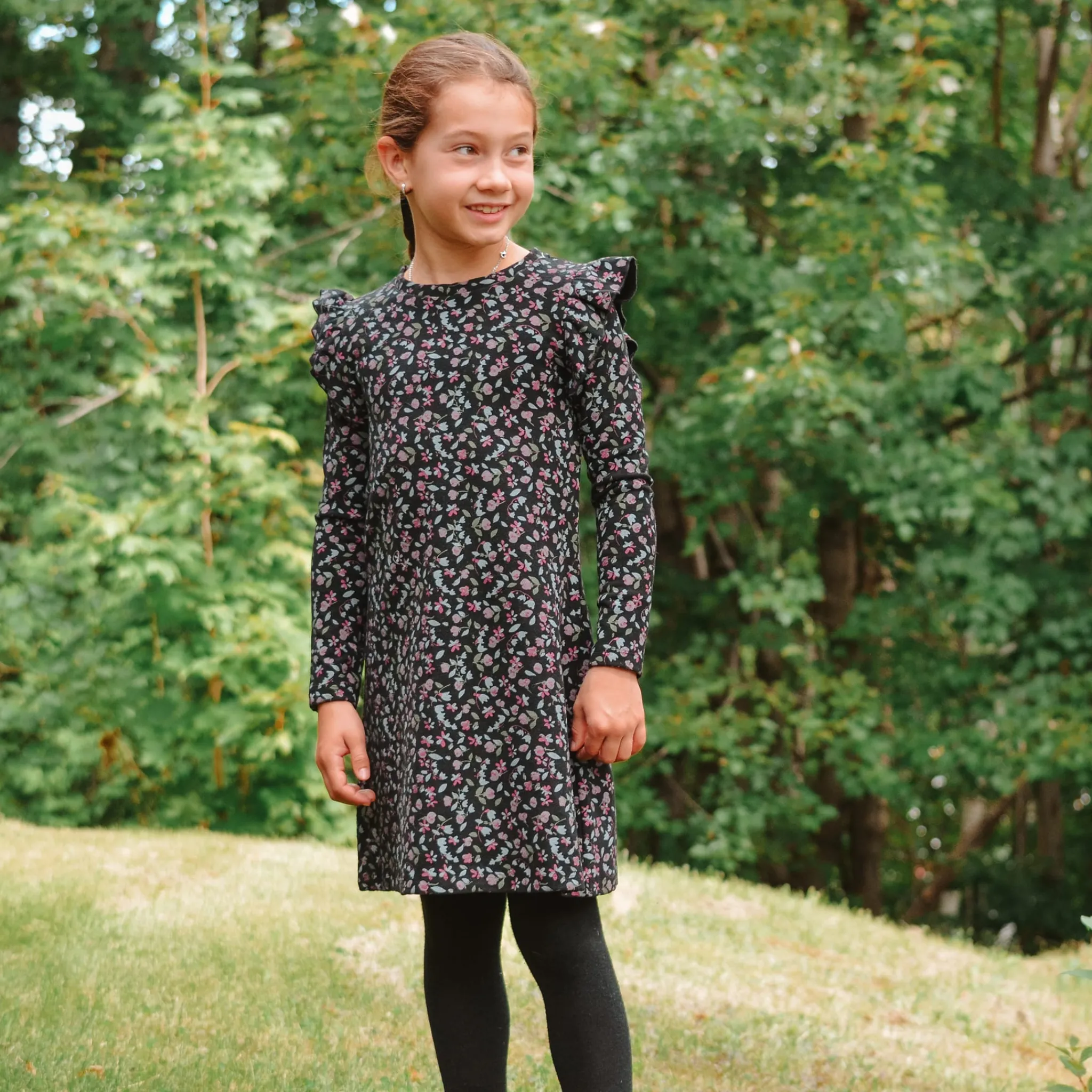 Kids Look Flowers AOP Romance Dress 7-14