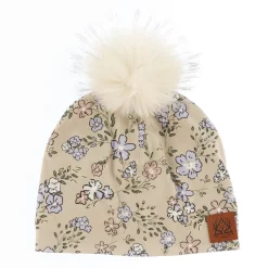 Kids Deer Mountain Flowers Beanie 7-14