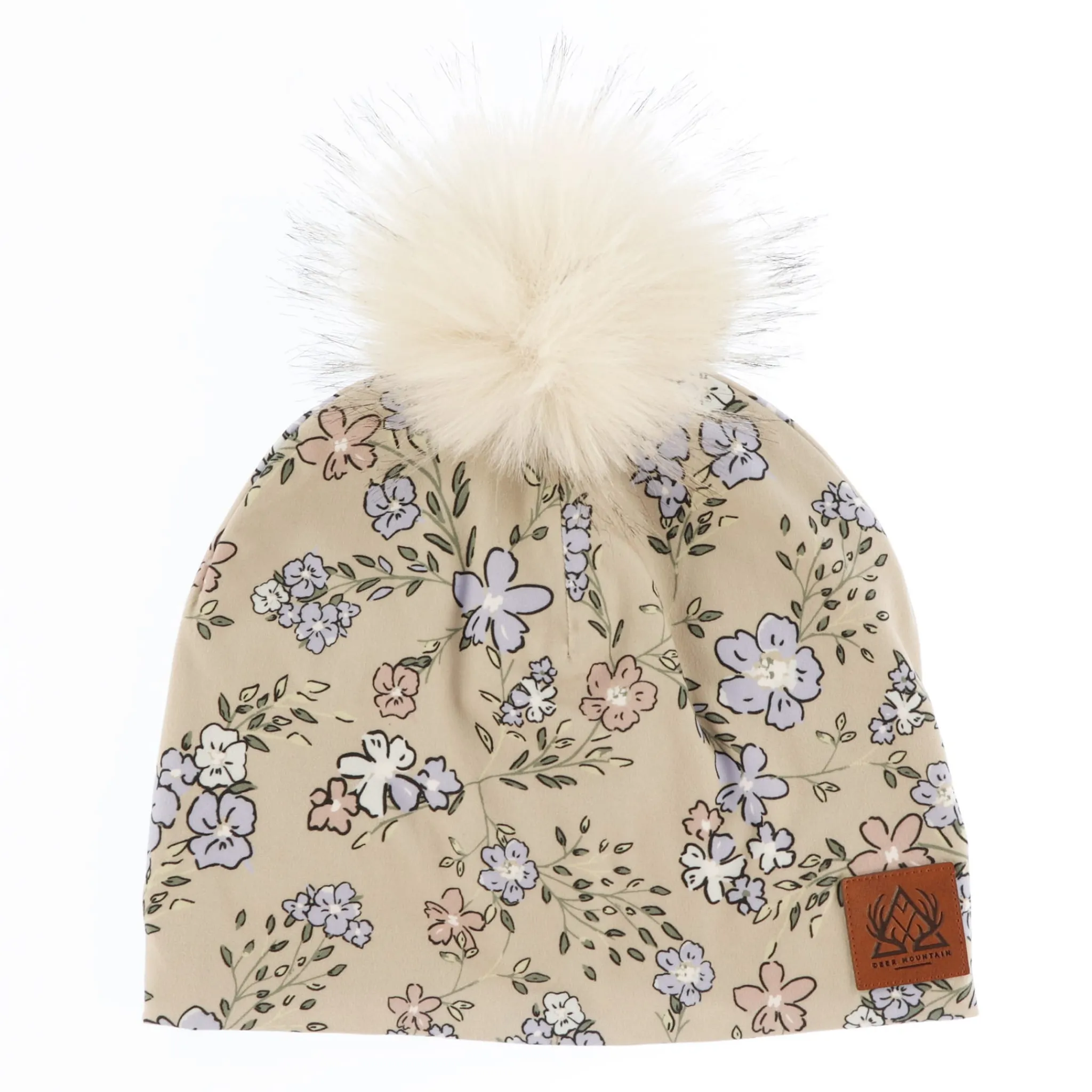 Kids Deer Mountain Flowers Beanie 7-14