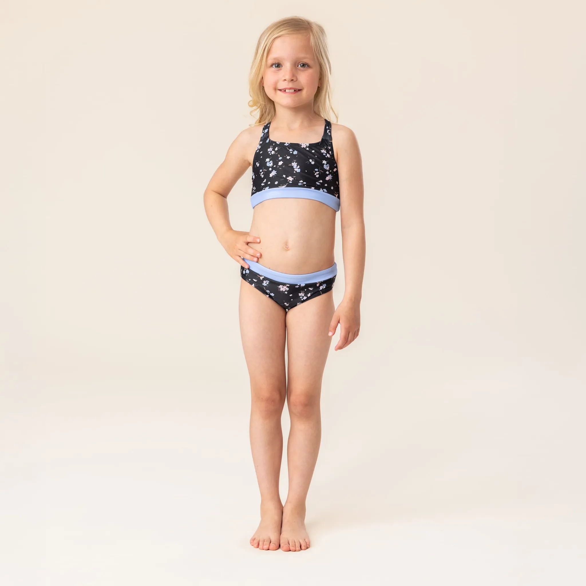 Kids Nano Swimsuits>Flowers Bikini 4-14