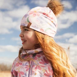 Kids Deux par Deux Beanies>Flowers Hat 2-14