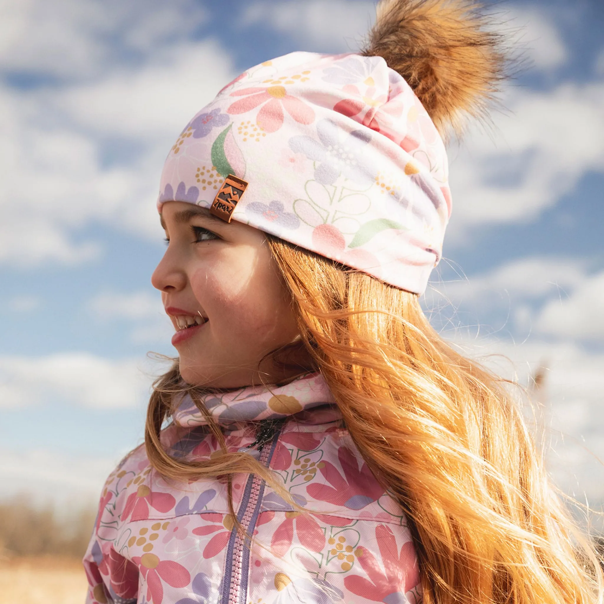 Kids Deux par Deux Beanies>Flowers Hat 2-14