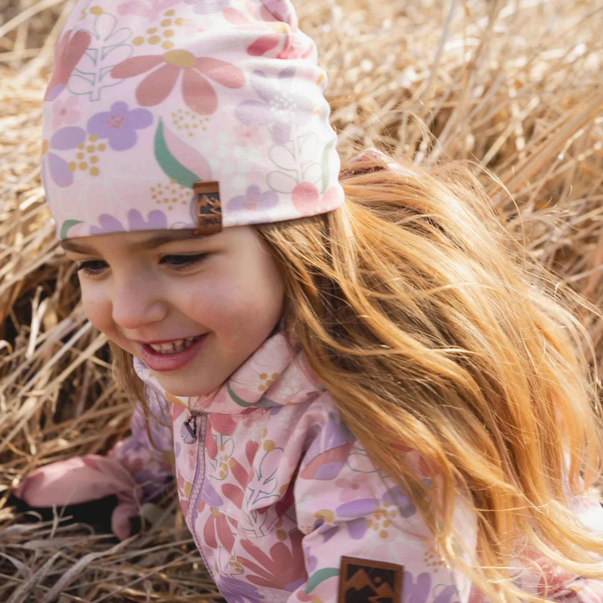 Kids Deux par Deux Beanies>Flowers Hat 2-14