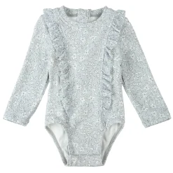 Petit Lem Swimsuits>Flowers Long Sleeve UV Swimsuit 0-24m