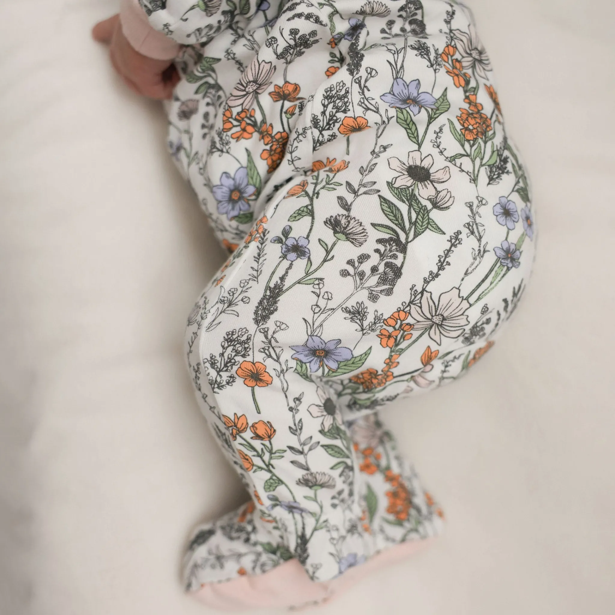 Colle Colle Preemie Clothing|Pajamas>Flowers Magnetic Pajamas P-18m