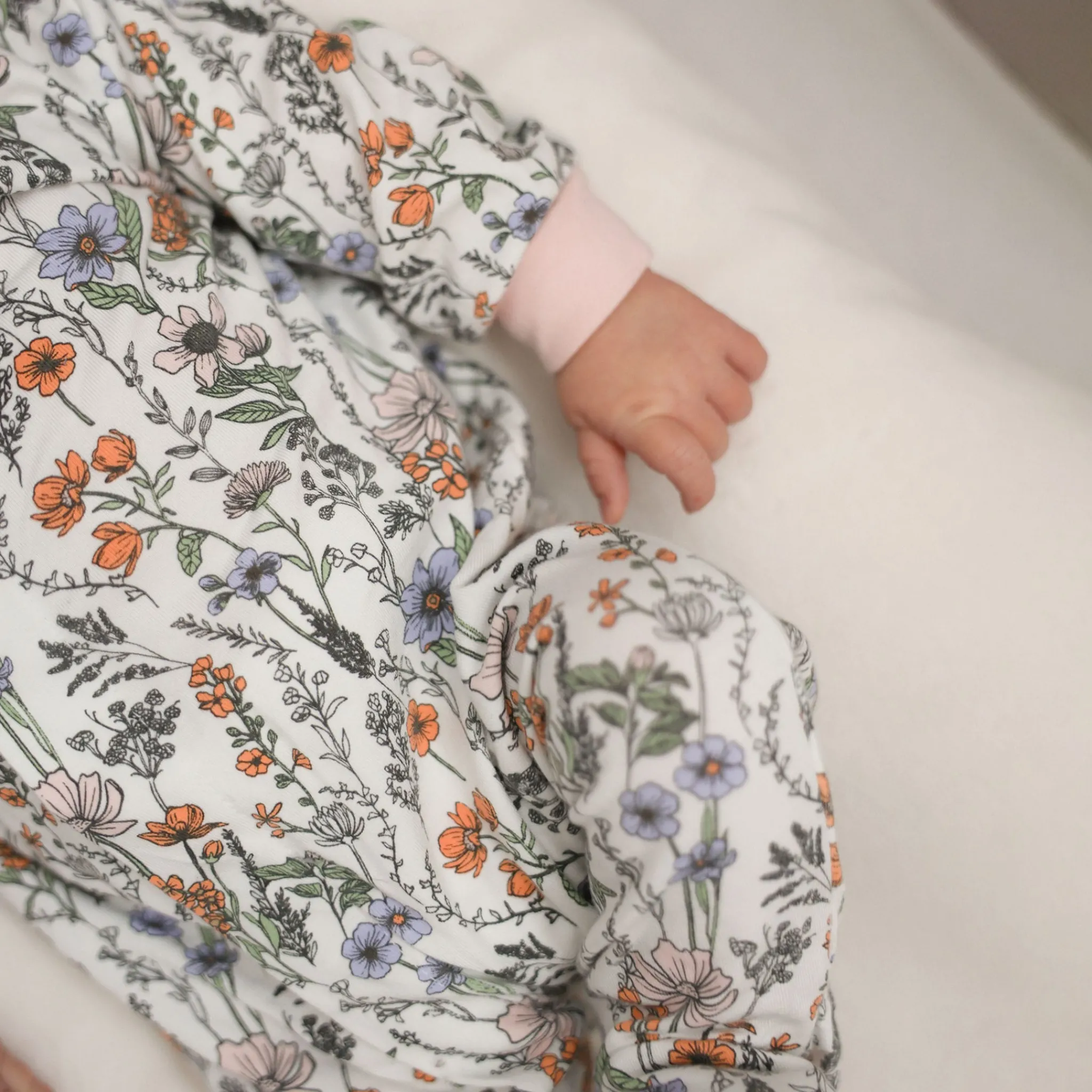 Colle Colle Preemie Clothing|Pajamas>Flowers Magnetic Pajamas P-18m