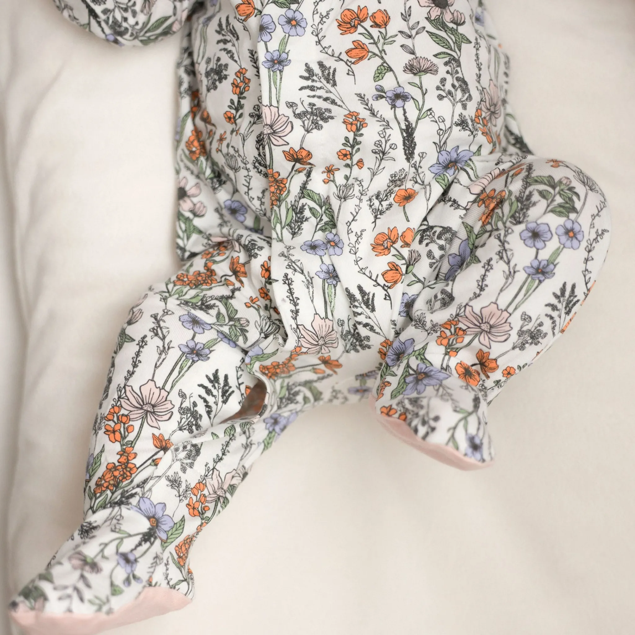 Colle Colle Preemie Clothing|Pajamas>Flowers Magnetic Pajamas P-18m