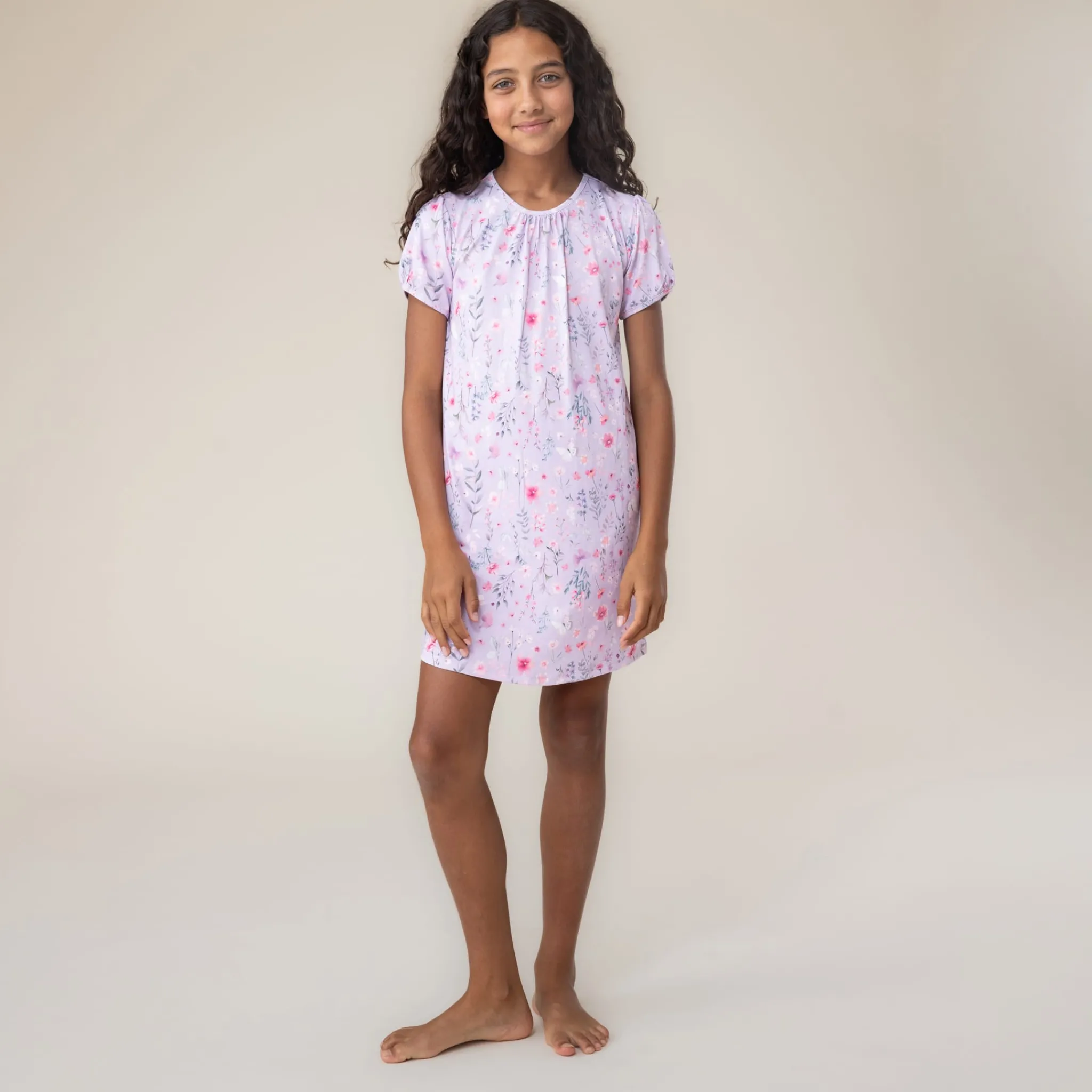 Kids Nano Pajamas & Bathrobes>Flowers Nightgown 2-12