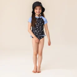Kids Nano Swimsuits>Flowers 2pc Uv Swimsuit 2-14