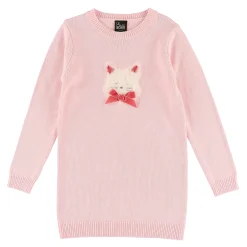 Kids Chat Botte Flowers Poetry Knit Dress 2-8