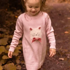 Kids Chat Botte Flowers Poetry Knit Dress 2-8