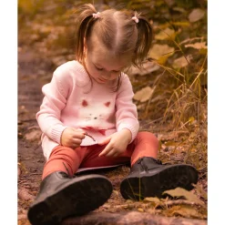 Kids Chat Botte Flowers Poetry Knit Dress 2-8
