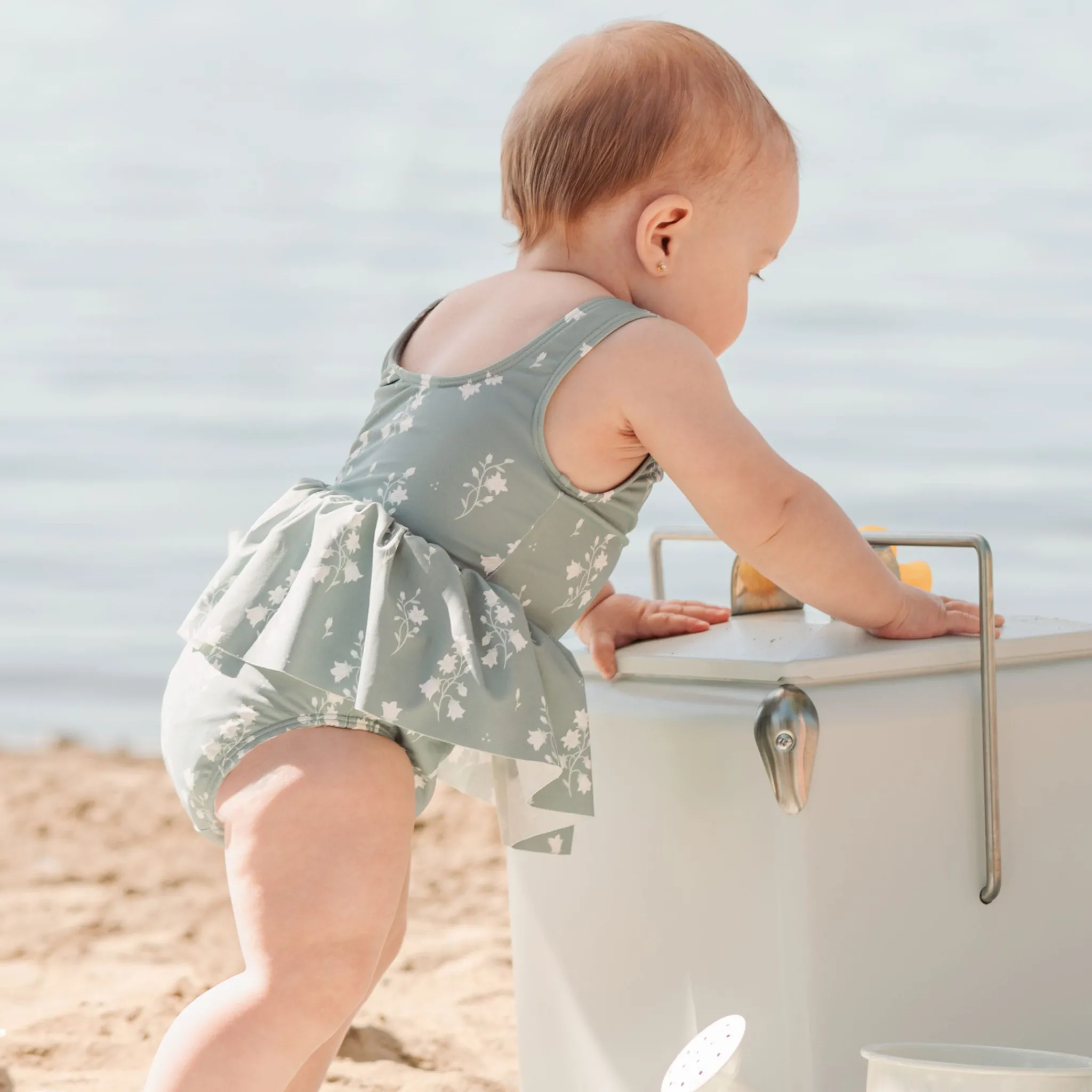 Petit Lem Flowers Printed Swimsuit 6-24m
