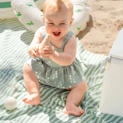 Petit Lem Flowers Printed Swimsuit 6-24m