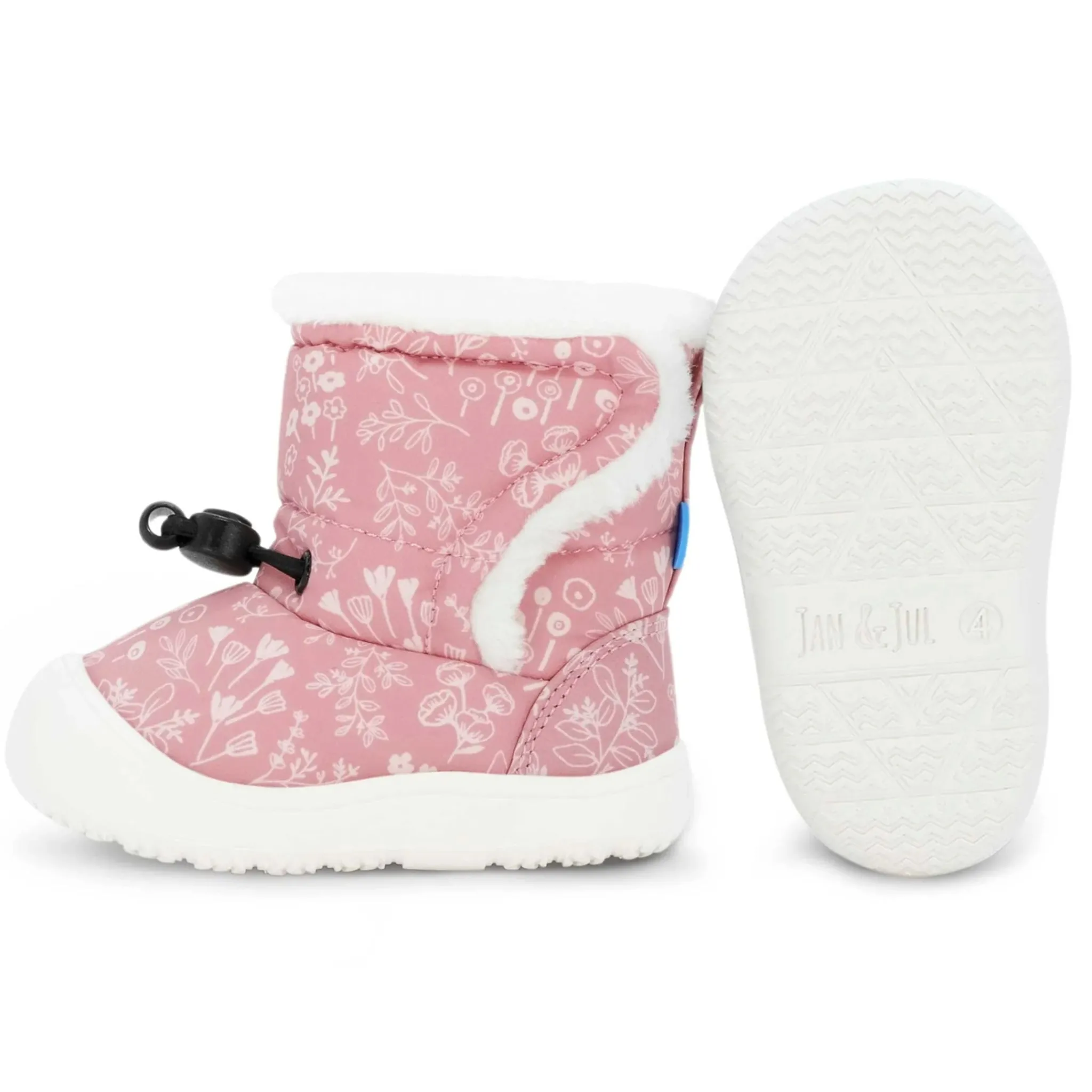 Jan n Jul Mid-Season Boots|Mid-Season Boots>Flowers Stay-Put Booties 6-24m