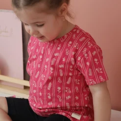 Kids Camp by Birdz Tops>Flowers Stripe T-shirt 2-8y