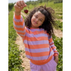 Kids Nano Flowers Striped Sweatshirt 212