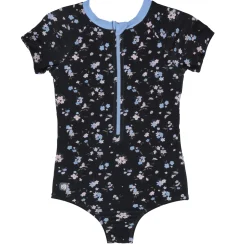 Kids Nano Swimsuits>Flowers Uv Ss Swimsuit 2-14