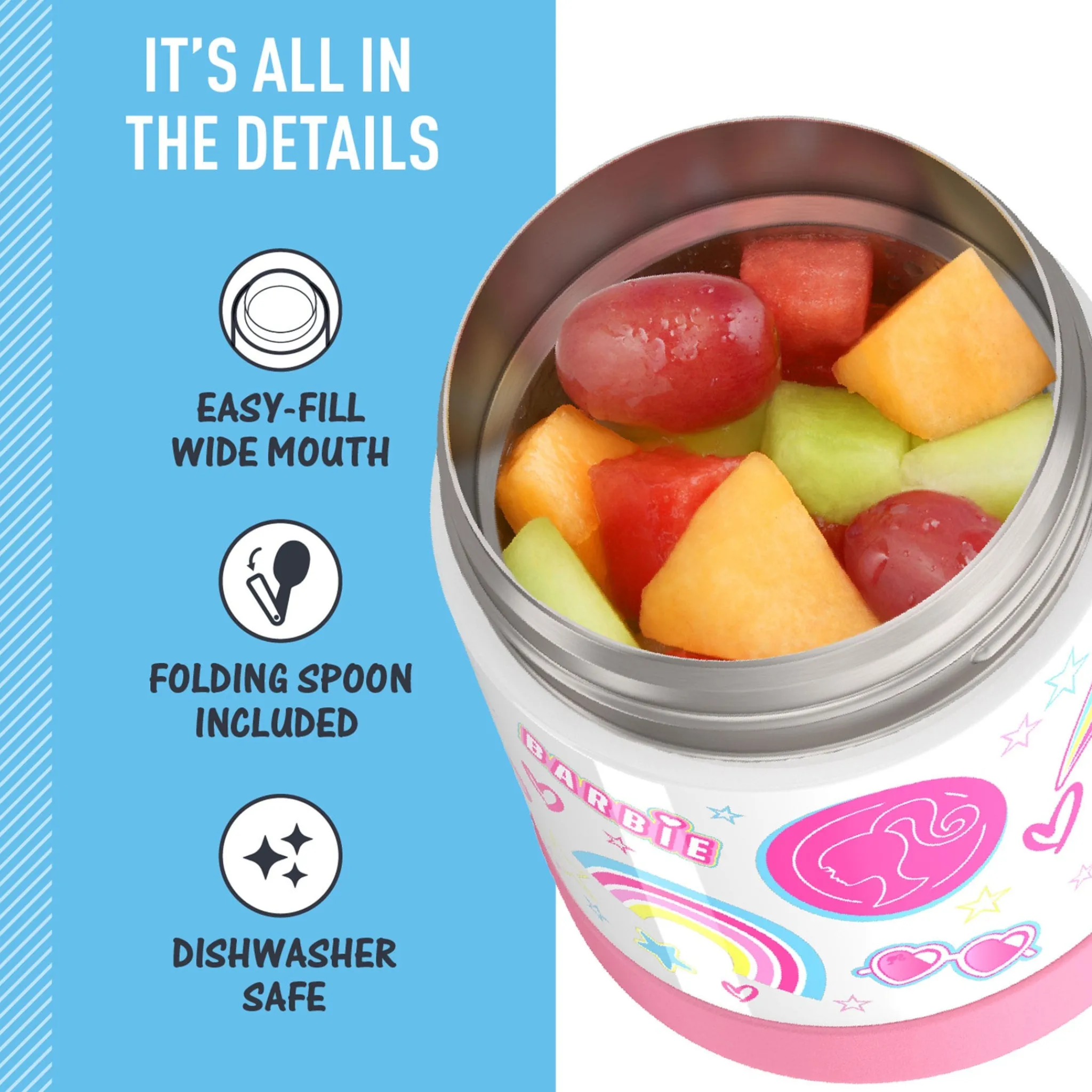 Kids Thermos Bottles & Insulated Bottles|Cups & Tumblers>Food Jar 290ml - Barbie