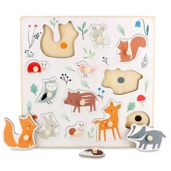 Kids Vilac Puzzles>Forest Animals Peg Puzzle