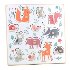Kids Vilac Puzzles>Forest Animals Peg Puzzle