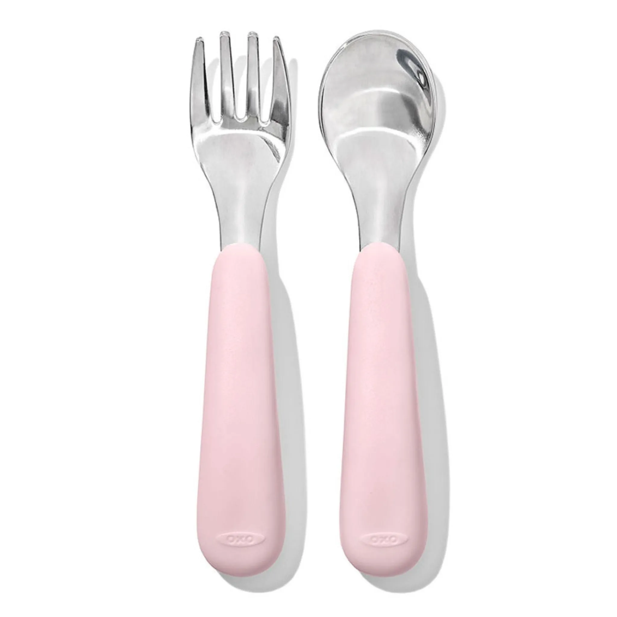 Kids Oxo Tot Tableware|Plates & Placemats>Fork & Spoon Set - Blossom