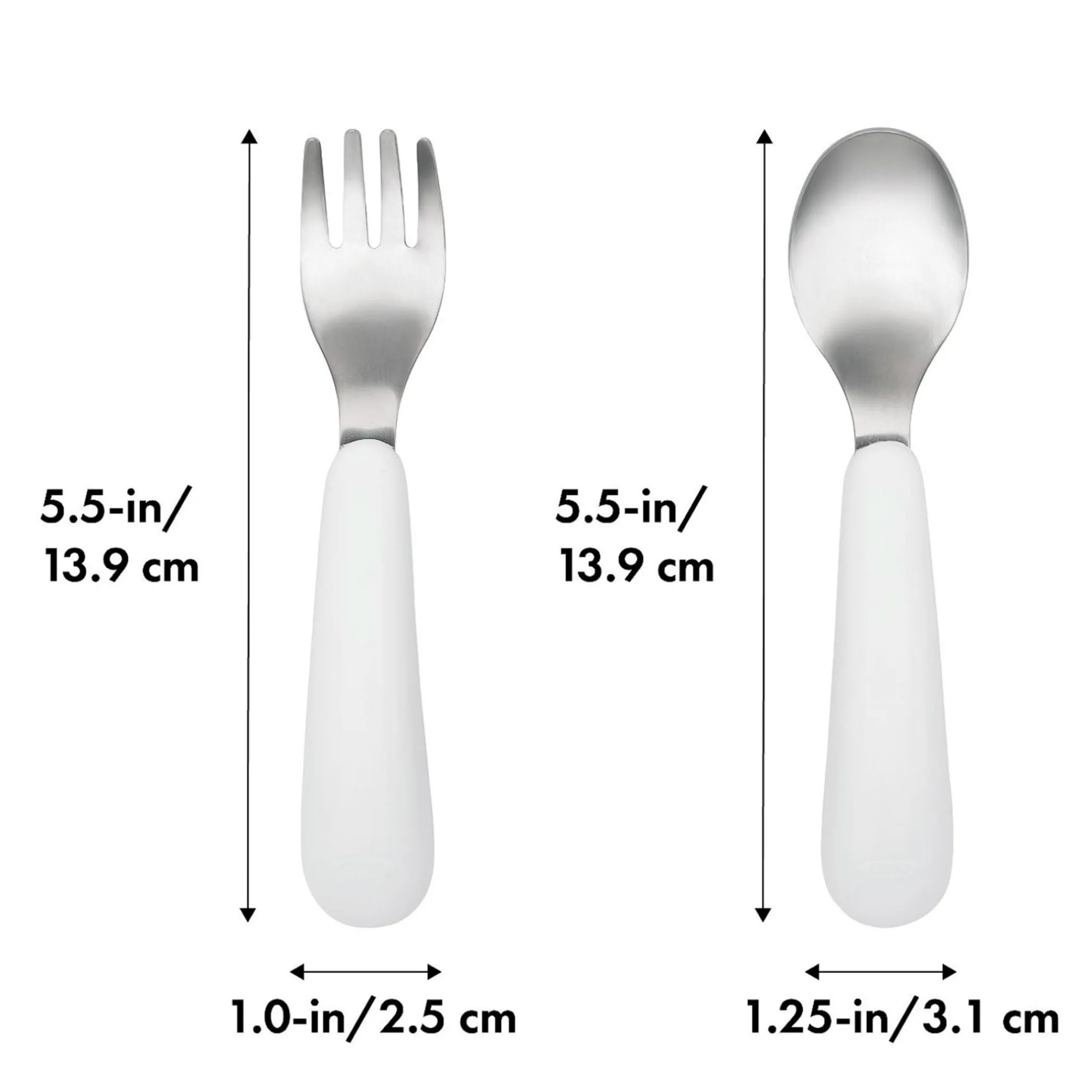 Kids Oxo Tot Tableware|Plates & Placemats>Fork & Spoon Set - Blossom