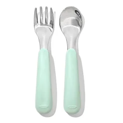 Kids Oxo Tot Tableware|Plates & Placemats>Fork & Spoon Set - Opal
