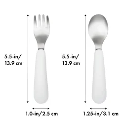 Kids Oxo Tot Tableware|Plates & Placemats>Fork & Spoon Set - Opal
