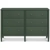 DaVinci Storage Furniture>Frem 6-Drawer Dresser - Forest Green