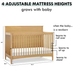 DaVinci Frem 4-in-1 Convertible Crib - Honey