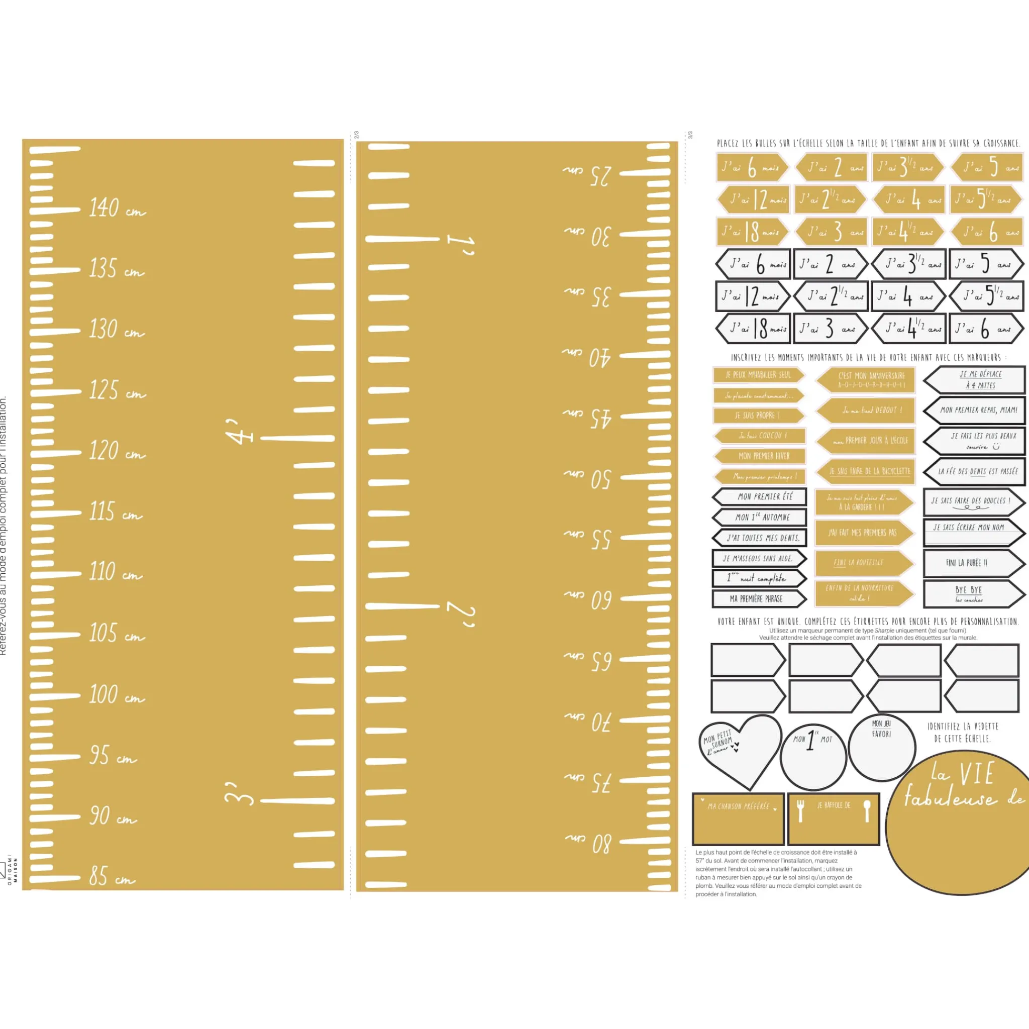 Clement - Impressions FRENCH Lux Modern Growth Chart - Ocher