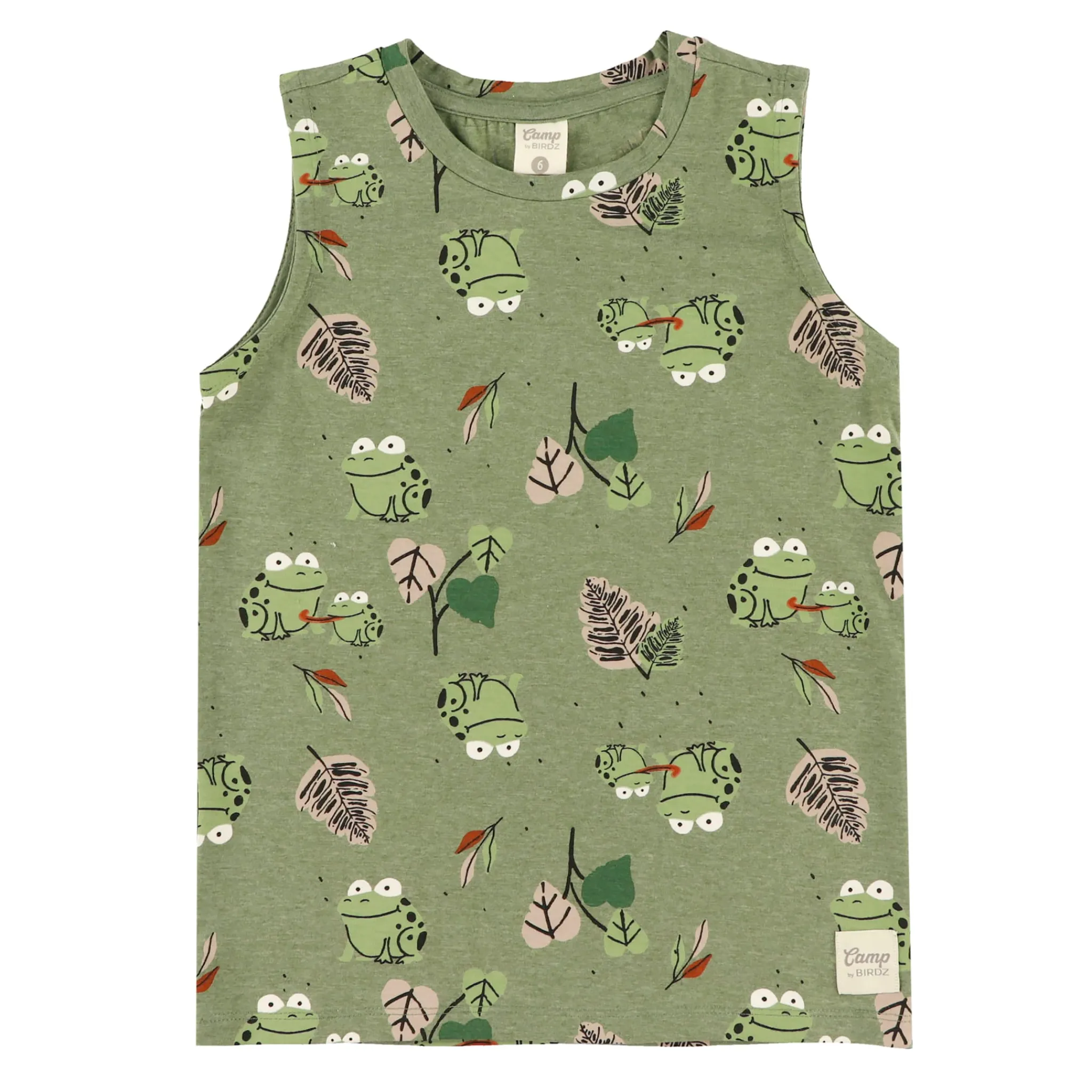 Kids/BOY Camp by Birdz Frog Tank top 2-8y