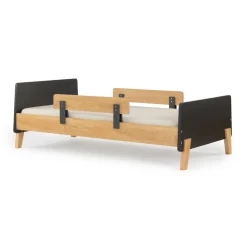 Dadada Baby Fun Twin Bed - Graphite/Red Oak (2 Boxes)