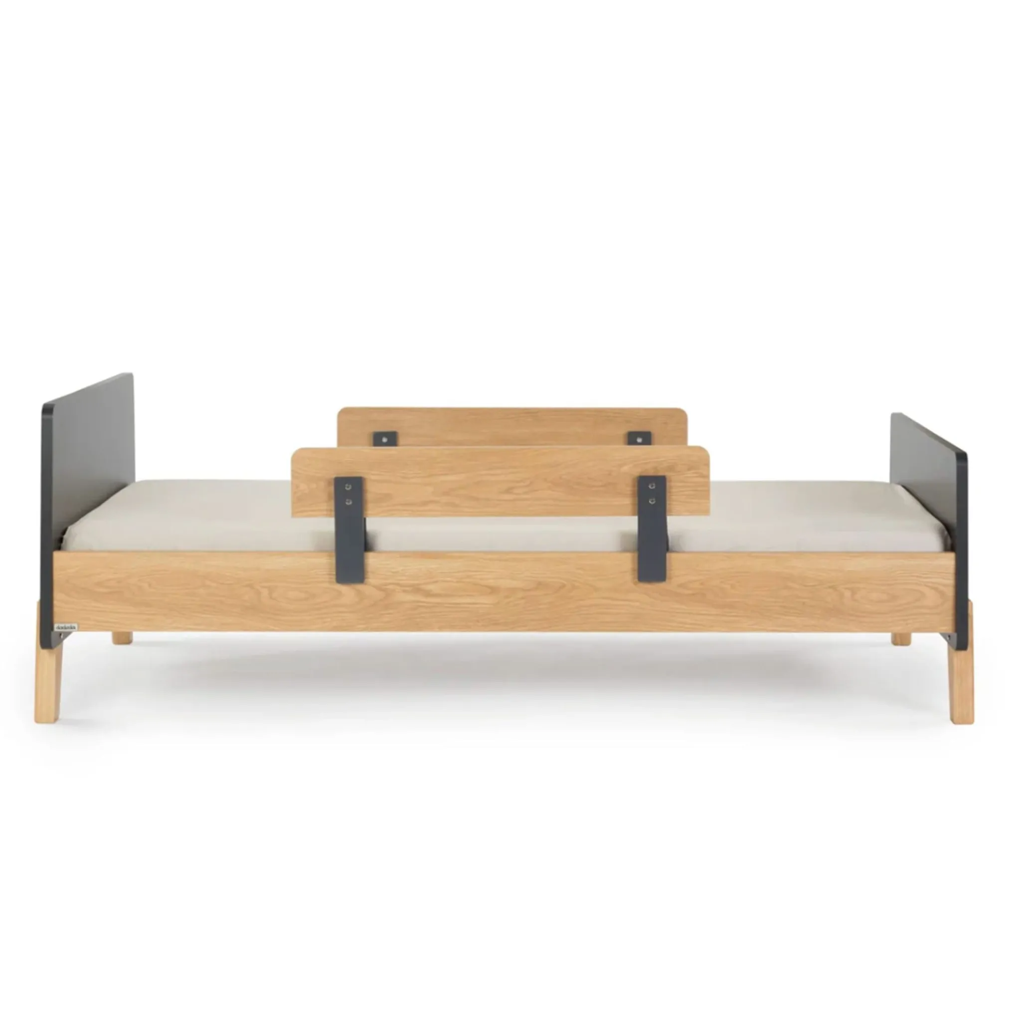 Dadada Baby Fun Twin Bed - Graphite/Red Oak (2 Boxes)