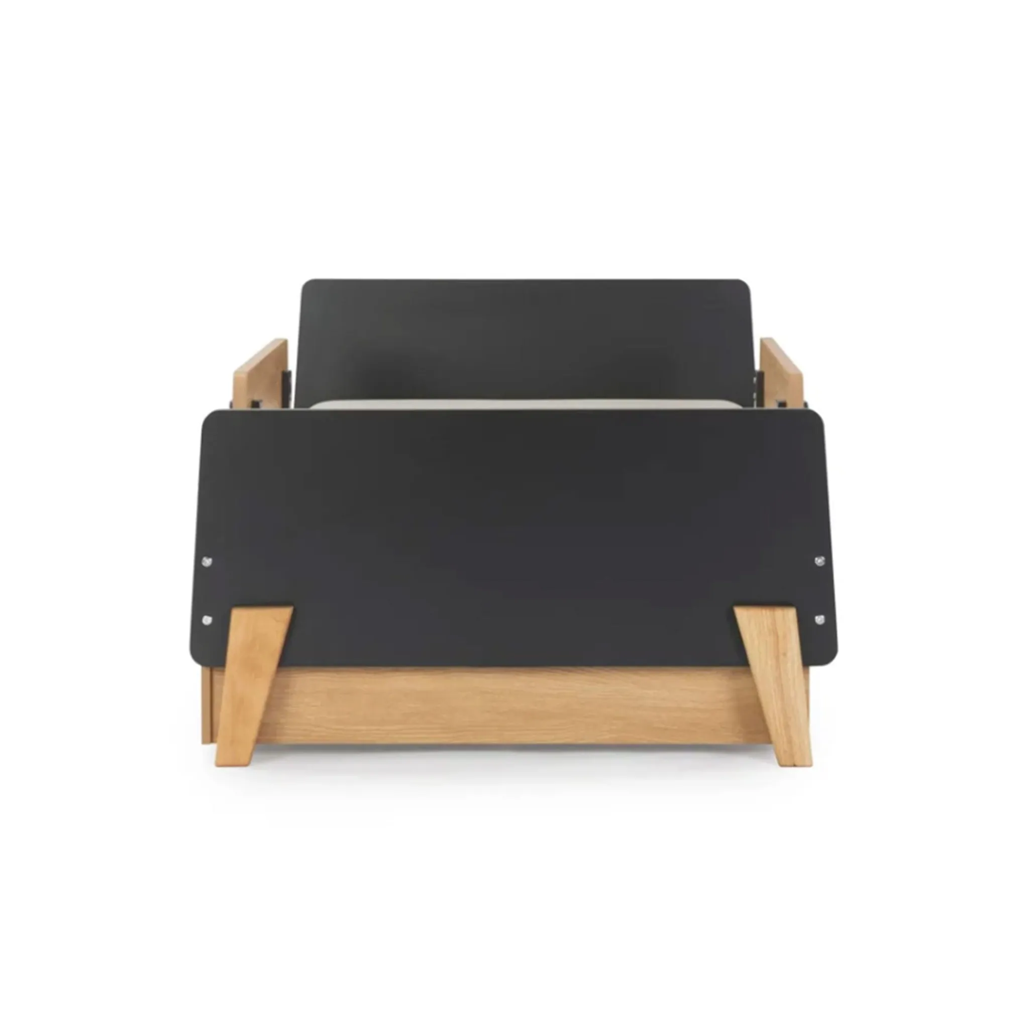 Dadada Baby Fun Twin Bed - Graphite/Red Oak (2 Boxes)