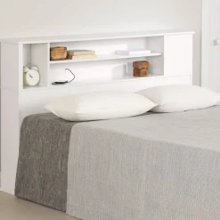 South Shore Fusion Double/Queen Bookcase Headboard - Pure White