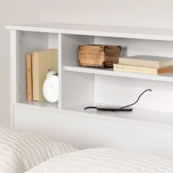 South Shore Fusion Double/Queen Bookcase Headboard - Pure White
