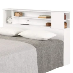 South Shore Fusion Double/Queen Bookcase Headboard - Pure White
