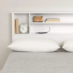 South Shore Fusion Double/Queen Bookcase Headboard - Pure White