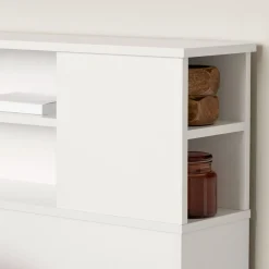 South Shore Fusion Double/Queen Bookcase Headboard - Pure White
