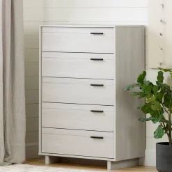South Shore Storage Furniture>Fynn 5-Drawer Chest - Winter Oak