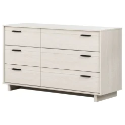 South Shore Storage Furniture>Fynn 6-Drawer Double Dresser - Winter Oak
