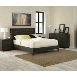 South Shore Fynn 2-Drawer Nightstand - Gray Oak
