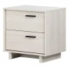 South Shore Nightstands>Fynn 2-Drawer Nightstand - Winter Oak