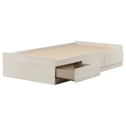 South Shore Twin, Full & Queen Beds>Fynn Twin Mates Bed with 3 Drawers - Winter Oak