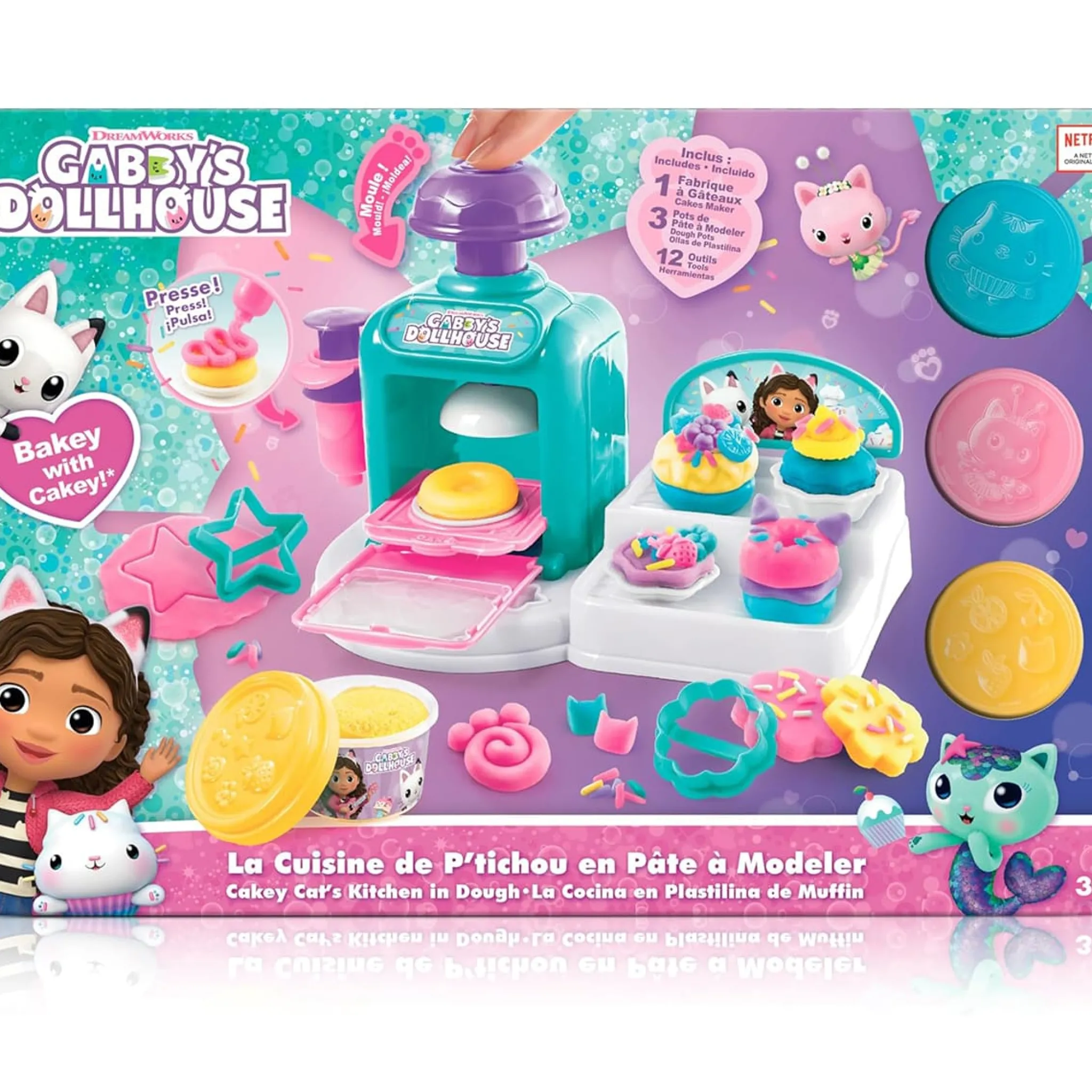 Kids Danawares Diy & Activities>Gabby Dough Cakey Cat Kitchen