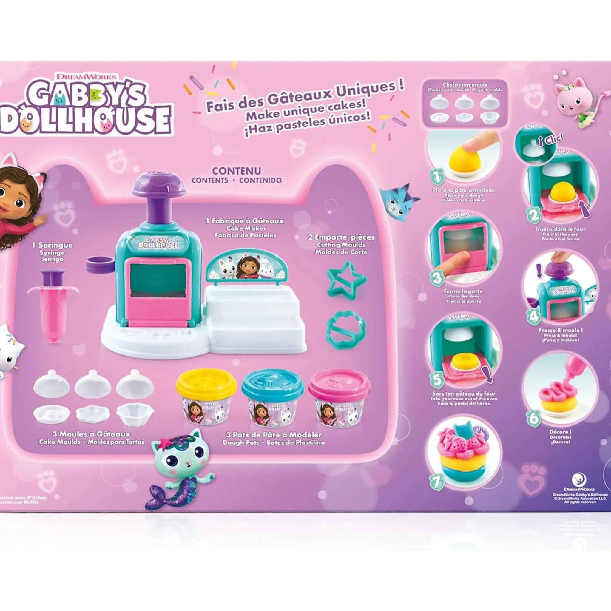 Kids Danawares Diy & Activities>Gabby Dough Cakey Cat Kitchen